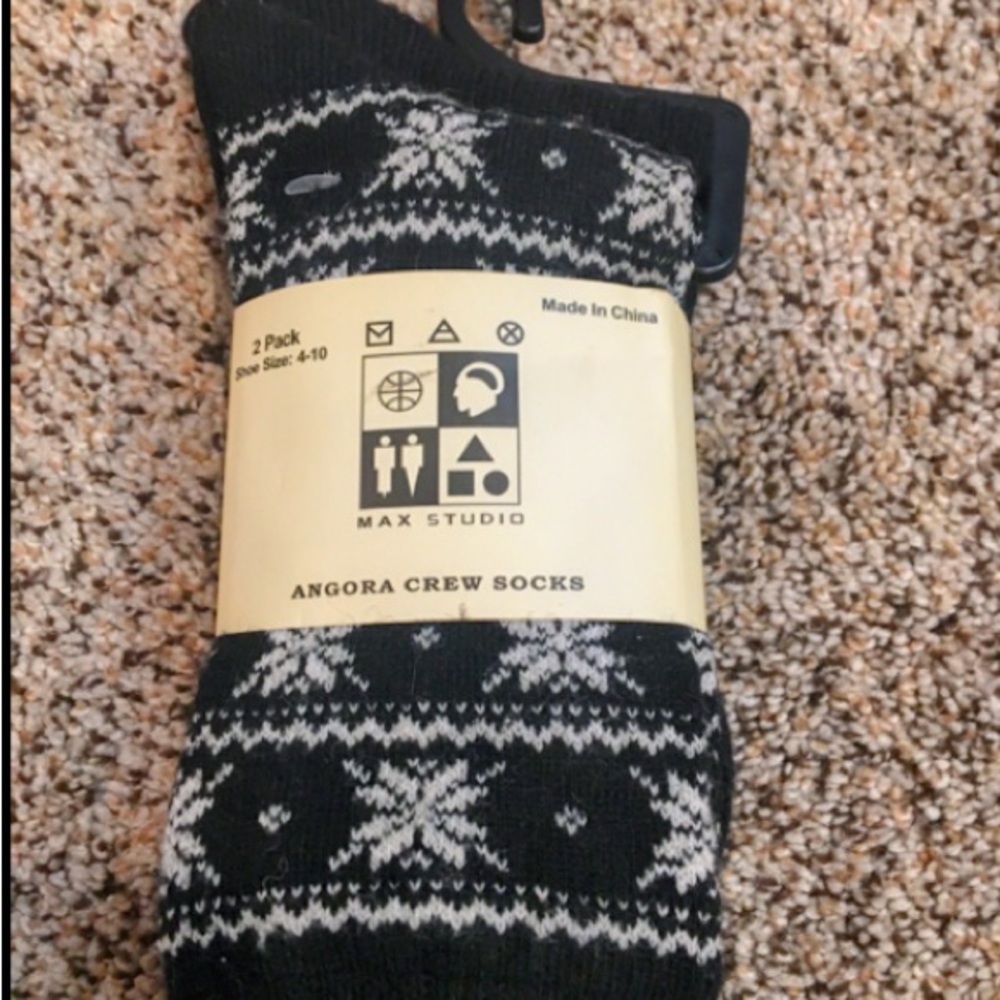 Angora crew socks